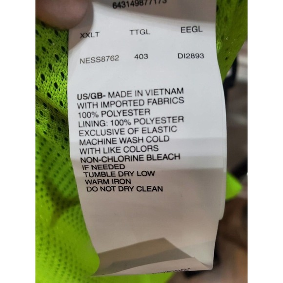 Nike Men's Blue 100% Polyester Pull On Swim Trunk Logo Print Shorts Size 2XLT - Picture 8 of 12